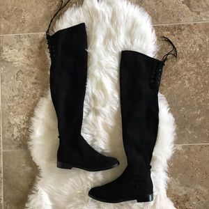 Reaction Kenneth Cole Over the Knee Black Boot